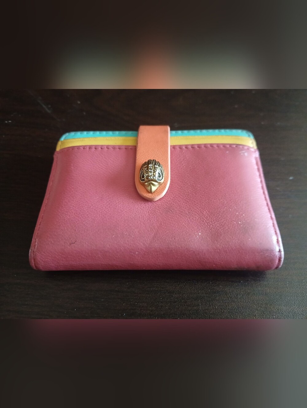 KURT GEIGER small leather snap front wallet